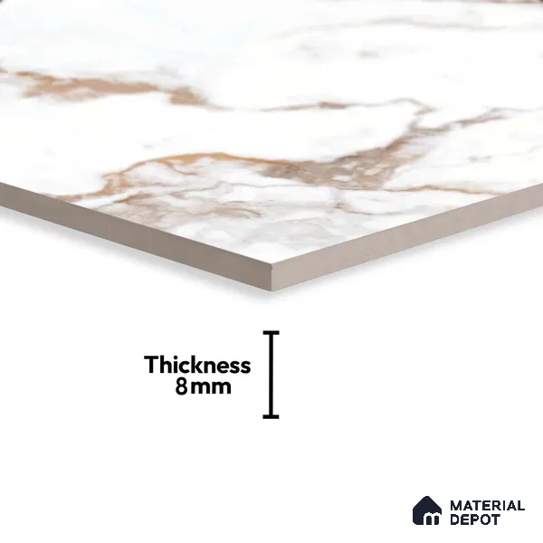 TL 01532 C Satvario Gold 600 x 300 mm Ceramic Wall Tile - 8 mm (Sample)