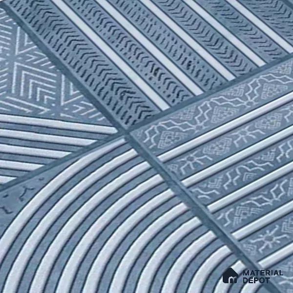 Highlighter Wall Tiles TL 01534 B Tripoli Blue HL 2 ft x 1 ft Ceramic Tile - 8 mm | Suitable For Kitchen, Bathroom & Balcony Walls (Sample)