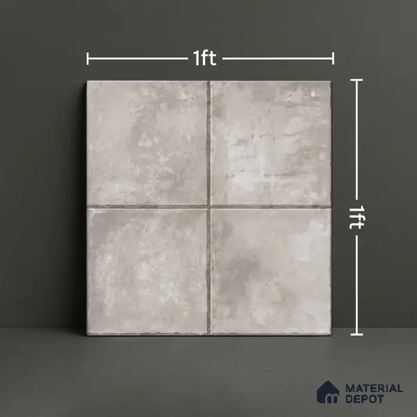 TL 01536 Tripoli Smoke 300 x 300 mm Ceramic Anti Skid Matte Finish Bathroom Floor Tile - 8 mm