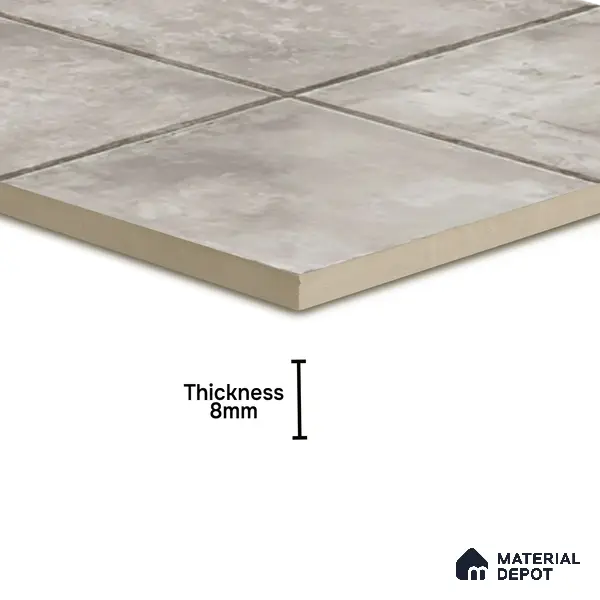TL 01536 Tripoli Smoke 300 x 300 mm Ceramic Anti Skid Matte Finish Bathroom Floor Tile - 8 mm