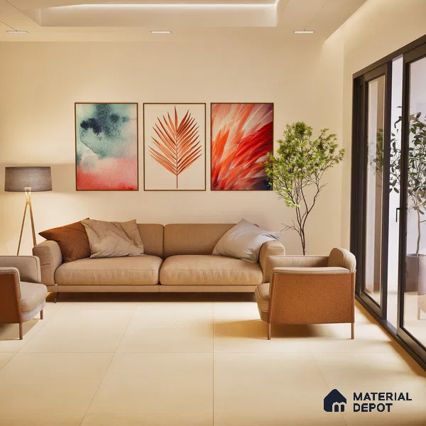 TL 05623 B Orange Vartus 1200x600 mm Matte Finish Floor & Wall Tile - 9 mm