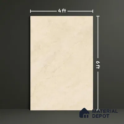 TL 09774 B Crema Venice 6 ft x 4 ft Glossy Finish Vitrified Floor & Wall Tile - 15 mm | Adhesive and Spacers Must be Used During Installation