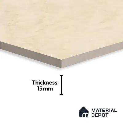 TL 09774 B Crema Venice 6 ft x 4 ft Glossy Finish Vitrified Floor & Wall Tile - 15 mm | Adhesive and Spacers Must be Used During Installation