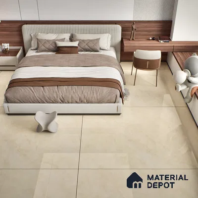 TL 09774 B Crema Venice 6 ft x 4 ft Glossy Finish Vitrified Floor & Wall Tile - 15 mm | Adhesive and Spacers Must be Used During Installation