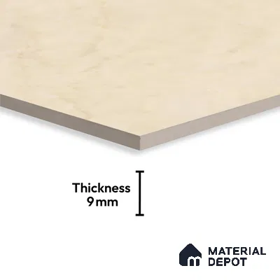TL 09774 Crema Venice 6 ft x 4 ft Glossy Finish Vitrified Floor & Wall Tile - 9 mm | Adhesive and Spacers Must be Used During Installation