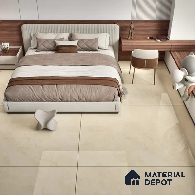 TL 09774 Crema Venice 6 ft x 4 ft Glossy Finish Vitrified Floor & Wall Tile - 9 mm | Adhesive and Spacers Must be Used During Installation
