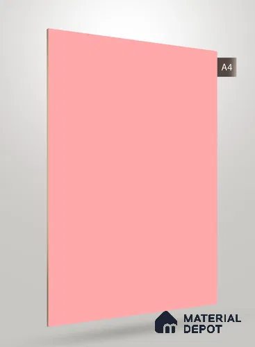 Pink Solid Colors Look Crystal 1121 8 ft x 4 ft High Gloss Finish Decorative Laminate - 1.25 mm | Suitable for Living Room, Kitchen, Office