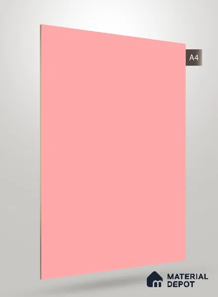 Pink Solid Colors Look Crystal 1121 8 ft x 4 ft High Gloss Finish Decorative Laminate - 1.25 mm | Suitable for Living Room, Kitchen, Office