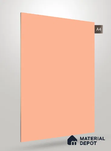Orange Solid Colors Look Crystal 1122 8 ft x 4 ft High Gloss Finish Decorative Laminate - 1.25 mm | Suitable for Living Room, Kitchen, Office
