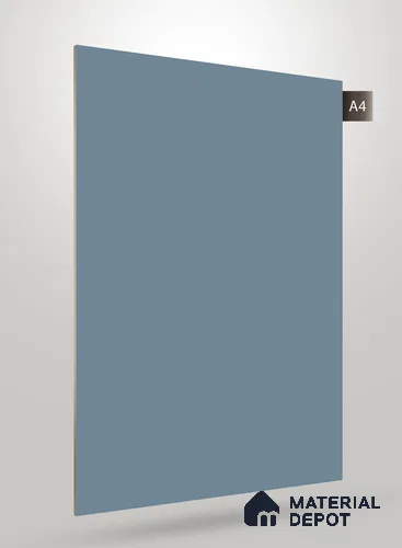 Blue Solid Colors Look Crystal 1132 8 ft x 4 ft High Gloss Finish Decorative Laminate - 1.25 mm | Suitable for Living Room, Kitchen, Office