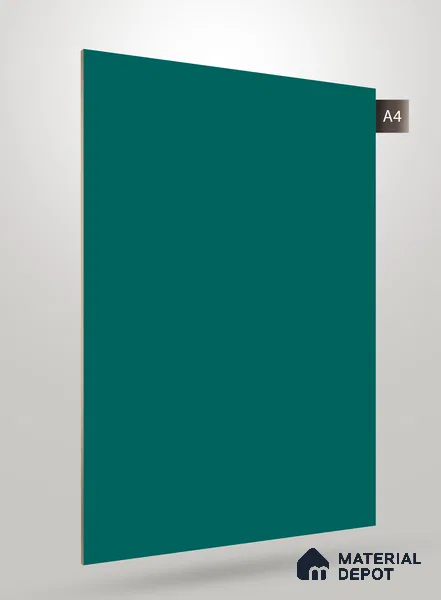Green Solid Colors Look Crystal 1134 8 ft x 4 ft High Gloss Finish Decorative Laminate - 1.25 mm | Suitable for Living Room, Kitchen, Office