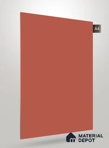 Red Solid Colors Look Crystal 1135 8 ft x 4 ft High Gloss Finish Decorative Laminate - 1.25 mm | Suitable for Living Room, Kitchen, Office