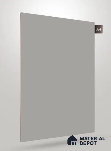 Grey Solid Colors Look Crystal 1154 8 ft x 4 ft High Gloss Finish Decorative Laminate - 1.25 mm | Suitable for Living Room, Kitchen, Office