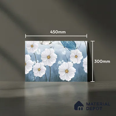TL 01892 C Bluish White Highlighter 2 18 x 12 inch Glossy Finish Ceramic Wall Tile - 6 mm