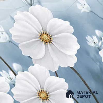 TL 01892 C Bluish White Highlighter 2 18 x 12 inch Glossy Finish Ceramic Wall Tile - 6 mm