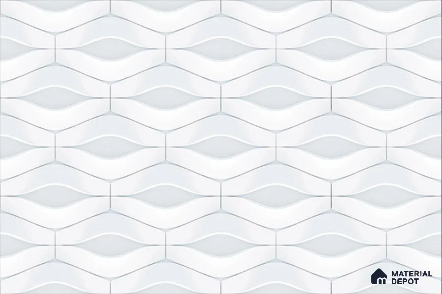 TL 01892 A Crystal Light 18 x 12 inch Glossy Finish Ceramic Wall Tile - 6 mm