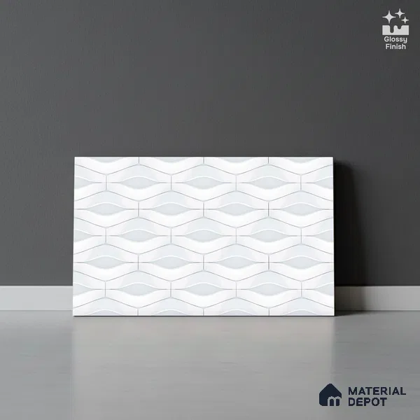 TL 01892 A Crystal Light 18 x 12 inch Glossy Finish Ceramic Wall Tile - 6 mm