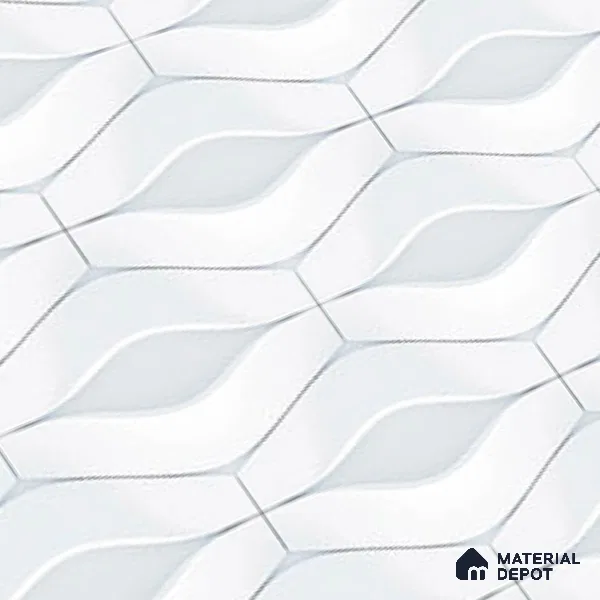 TL 01892 A Crystal Light 18 x 12 inch Glossy Finish Ceramic Wall Tile - 6 mm