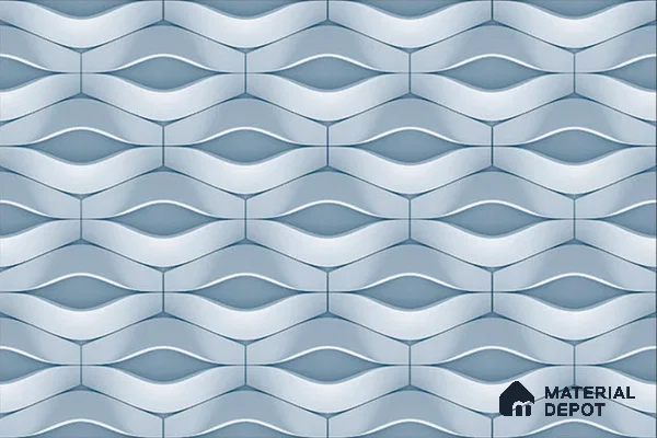 TL 01892 D Sapphire Blue Dark 18 x 12 inch Glossy Finish Ceramic Wall Tile - 6 mm