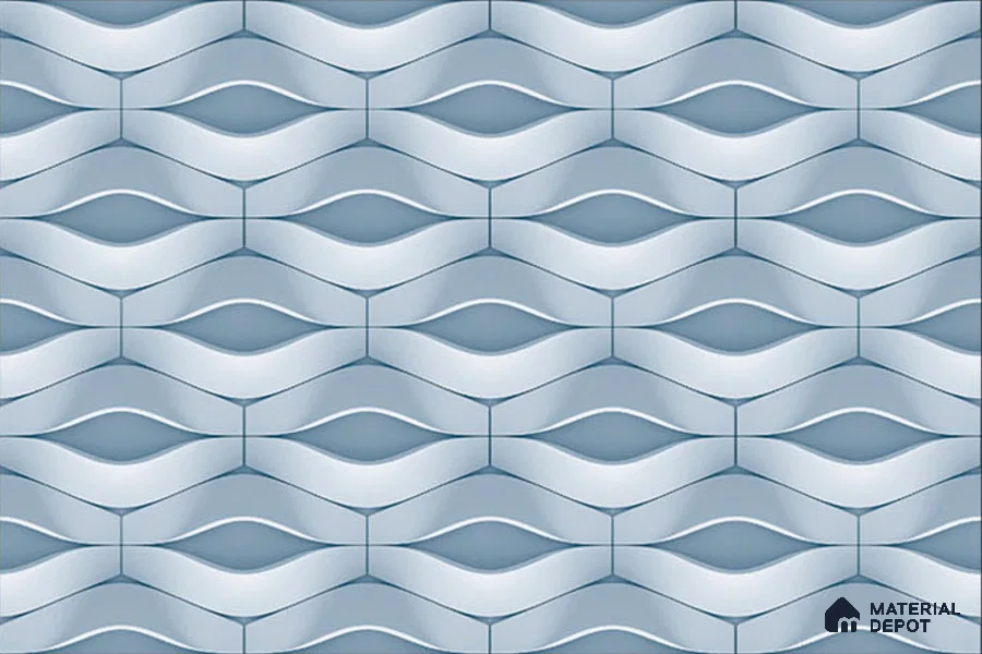 TL 01892 D Sapphire Blue Dark 18 x 12 inch Glossy Finish Ceramic Wall Tile - 6 mm