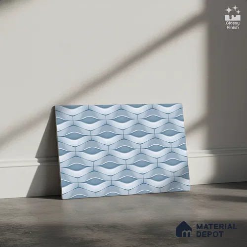 TL 01892 D Sapphire Blue Dark 18 x 12 inch Glossy Finish Ceramic Wall Tile - 6 mm