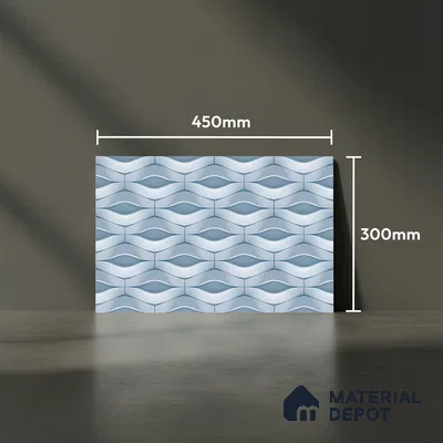 TL 01892 D Sapphire Blue Dark 18 x 12 inch Glossy Finish Ceramic Wall Tile - 6 mm
