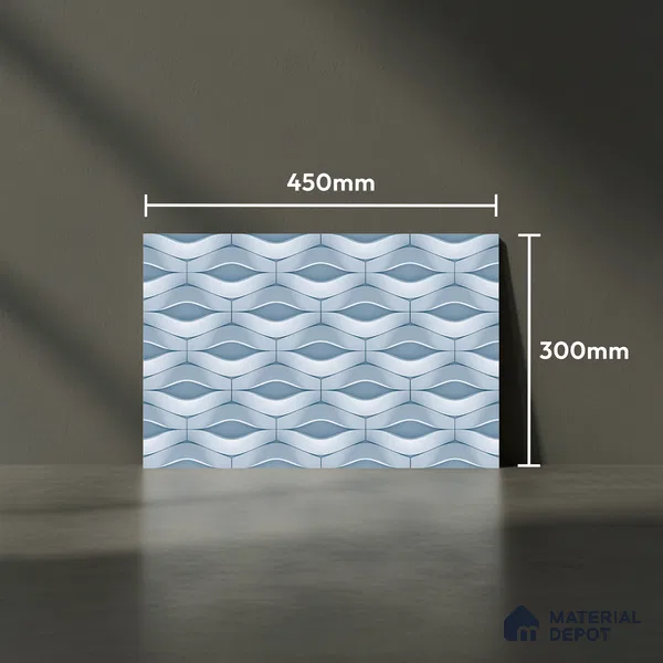 TL 01892 D Sapphire Blue Dark 18 x 12 inch Glossy Finish Ceramic Wall Tile - 6 mm