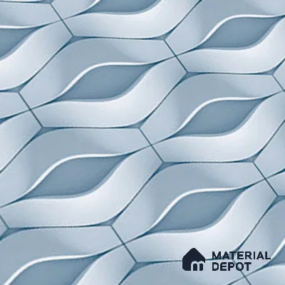 TL 01892 D Sapphire Blue Dark 18 x 12 inch Glossy Finish Ceramic Wall Tile - 6 mm