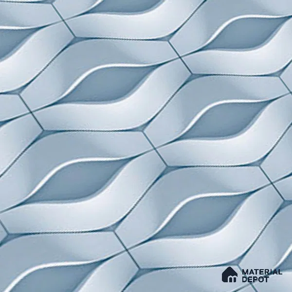 TL 01892 D Sapphire Blue Dark 18 x 12 inch Glossy Finish Ceramic Wall Tile - 6 mm