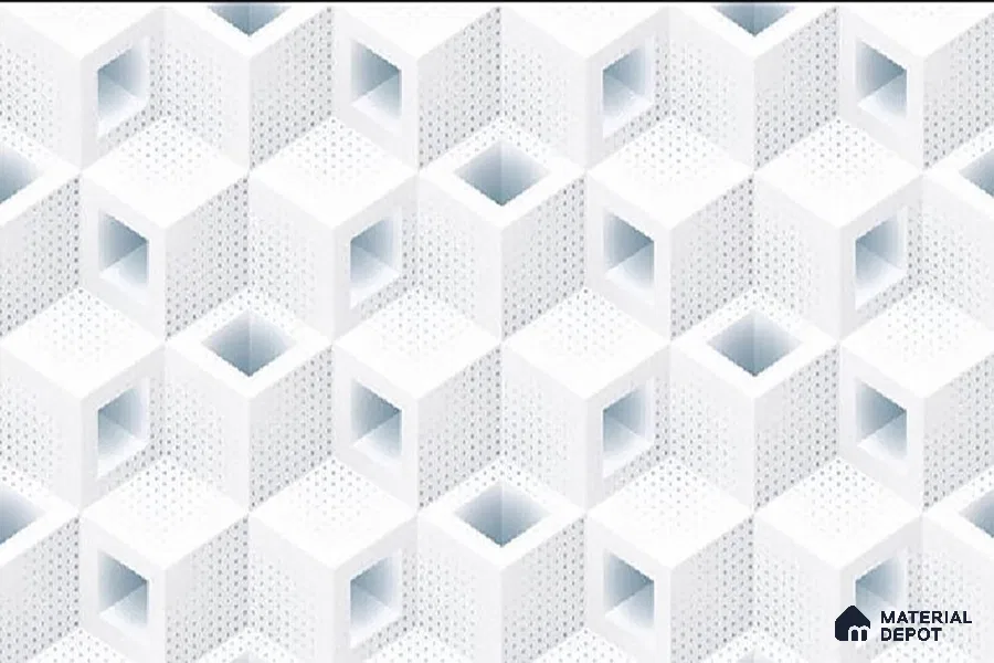TL 01916 A Crystal White Light 18 x 12 inch Glossy Finish Ceramic Wall Tile - 6 mm
