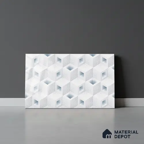 TL 01916 A Crystal White Light 18 x 12 inch Glossy Finish Ceramic Wall Tile - 6 mm