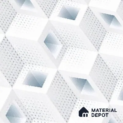 TL 01916 A Crystal White Light 18 x 12 inch Glossy Finish Ceramic Wall Tile - 6 mm