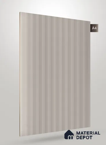 Light Beige Fluted Solid Color Crystal Z + BB 1176 8 ft x 4 ft Texture Finish Decorative Laminate - 1.25 mm | Suitable for TV Unit,Wardrobe, Kitchen Cabinets