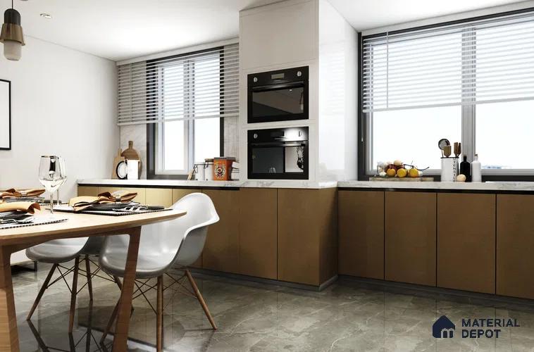 Brown Metallic Look Crystal Z+ BG 1240 Bellagio 8 ft x 4 ft Texture Finish Decorative Laminate - 1.25 mm | Suitable for TV Unit, Wardrobe, Kitchen Cabinets