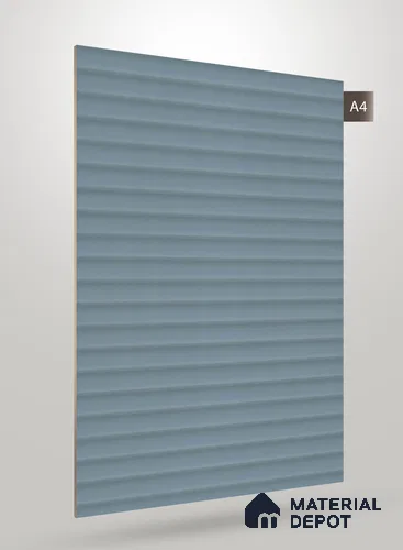 Powder Blue Fluted Solid Color CRYSTAL Z+ GW 1132 8 ft x 4 ft Texture Finish Decorative Laminate - 1.25 mm | Suitable for TV Unit,Wardrobe, Kitchen Cabinets