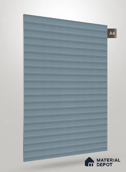 Powder Blue Fluted Solid Color CRYSTAL Z+ GW 1132 8 ft x 4 ft Texture Finish Decorative Laminate - 1.25 mm | Suitable for TV Unit,Wardrobe, Kitchen Cabinets