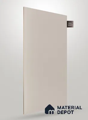 Light Beige Fluted Solid Color Crystal Z + PP 1129 8 ft x 4 ft High Gloss Finish Decorative Laminate - 1.25 mm | Suitable for TV Unit,Wardrobe, Kitchen Cabinets