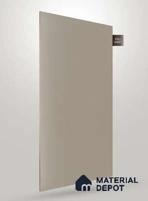 Warm Light Grey Fluted Solid Color Crystal Z + PP 1166 8 ft x 4 ft High Gloss Finish Decorative Laminate - 1.25 mm | Suitable for TV Unit,Wardrobe, Kitchen Cabinets