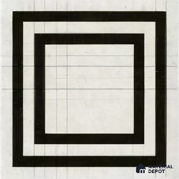 Subway Wall Tile TL 04979 Marrakech Marquina Black & White 8 x 8 inch Ceramic Matte Finish - 10 mm | Suitable for Highlighter Walls, Foyer, Bathroom, Kitchen Wall & Backsplashes (Sample)