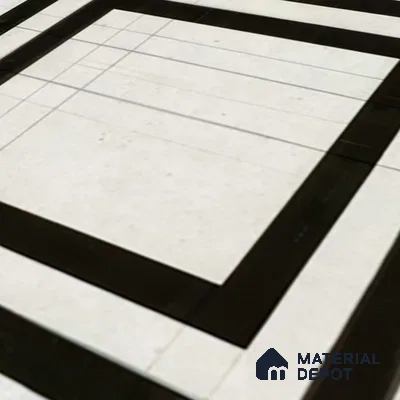 Subway Wall Tile TL 04979 Marrakech Marquina Black & White 8 x 8 inch Ceramic Matte Finish - 10 mm | Suitable for Highlighter Walls, Foyer, Bathroom, Kitchen Wall & Backsplashes (Sample)