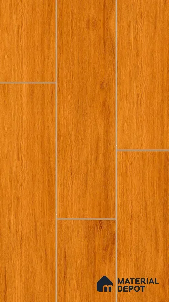 Wooden Floor Plank Tile TL 05373 Bosco Walnut Paradise 4 ft x 8 inch Vitrified Carving Matte Finish - 9 mm | Suitable for Balcony, Courtyard, Patio (Sample)