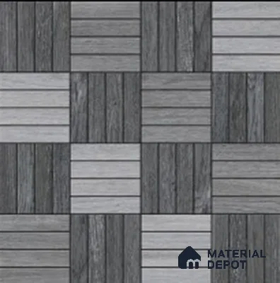 Budget Friendly Patterned Look Value for Money Parking Davys Grey Floor Tile 16 x 16 inch | TL 00595 | Vitrified Matte Finish Tile - 12 mm | Suitable For Parking, Outdoor, Balcony & Terrace | Pattern Alignment May Vary | 2-3 mm Spacer is Mandatory
