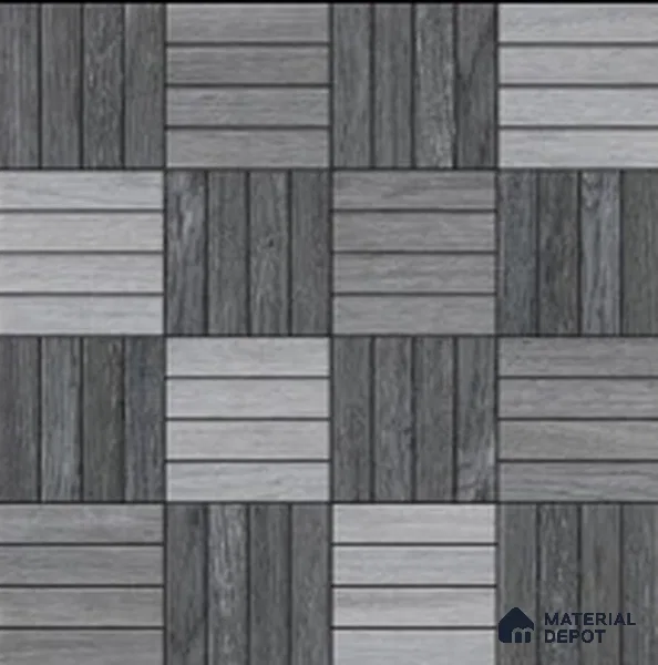 Budget Friendly Patterned Look Value for Money Parking Davys Grey Floor Tile 16 x 16 inch | TL 00595 | Vitrified Matte Finish Tile - 12 mm | Suitable For Parking, Outdoor, Balcony & Terrace | Pattern Alignment May Vary | 2-3 mm Spacer is Mandatory