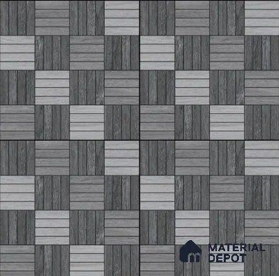 Budget Friendly Patterned Look Value for Money Parking Davys Grey Floor Tile 16 x 16 inch | TL 00595 | Vitrified Matte Finish Tile - 12 mm | Suitable For Parking, Outdoor, Balcony & Terrace | Pattern Alignment May Vary | 2-3 mm Spacer is Mandatory