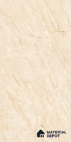 Budget Friendly Marble Floor & Wall Tile Value For Money TL 05579 Beige Terez Dayna 4 ft x 2 ft - Vitrified Glossy Finish -9 mm | 4 Random Design | Suitable for Living Room, Bedroom & Bathroom