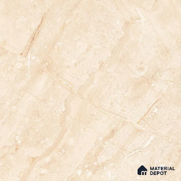 Budget Friendly Marble Floor & Wall Tile Value For Money TL 05579 Beige Terez Dayna 4 ft x 2 ft - Vitrified Glossy Finish -9 mm | 4 Random Design | Suitable for Living Room, Bedroom & Bathroom