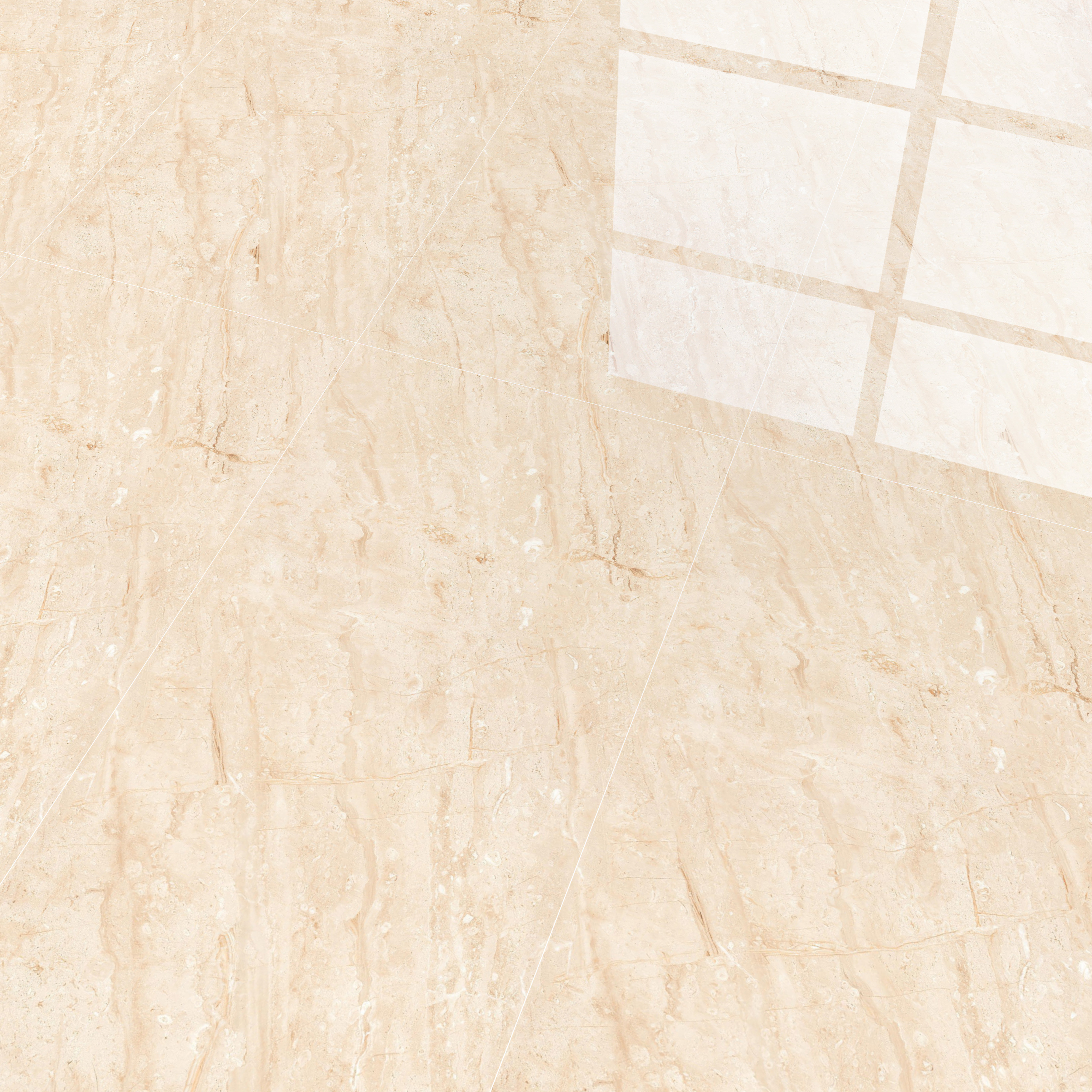 Budget Friendly Marble Floor & Wall Tile Value For Money TL 05579 Beige Terez Dayna 4 ft x 2 ft - Vitrified Glossy Finish -9 mm | 4 Random Design | Suitable for Living Room, Bedroom & Bathroom