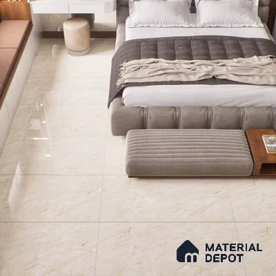 Budget Friendly Marble Floor & Wall Tile Value For Money TL 05579 Beige Terez Dayna 4 ft x 2 ft - Vitrified Glossy Finish -9 mm | 4 Random Design | Suitable for Living Room, Bedroom & Bathroom