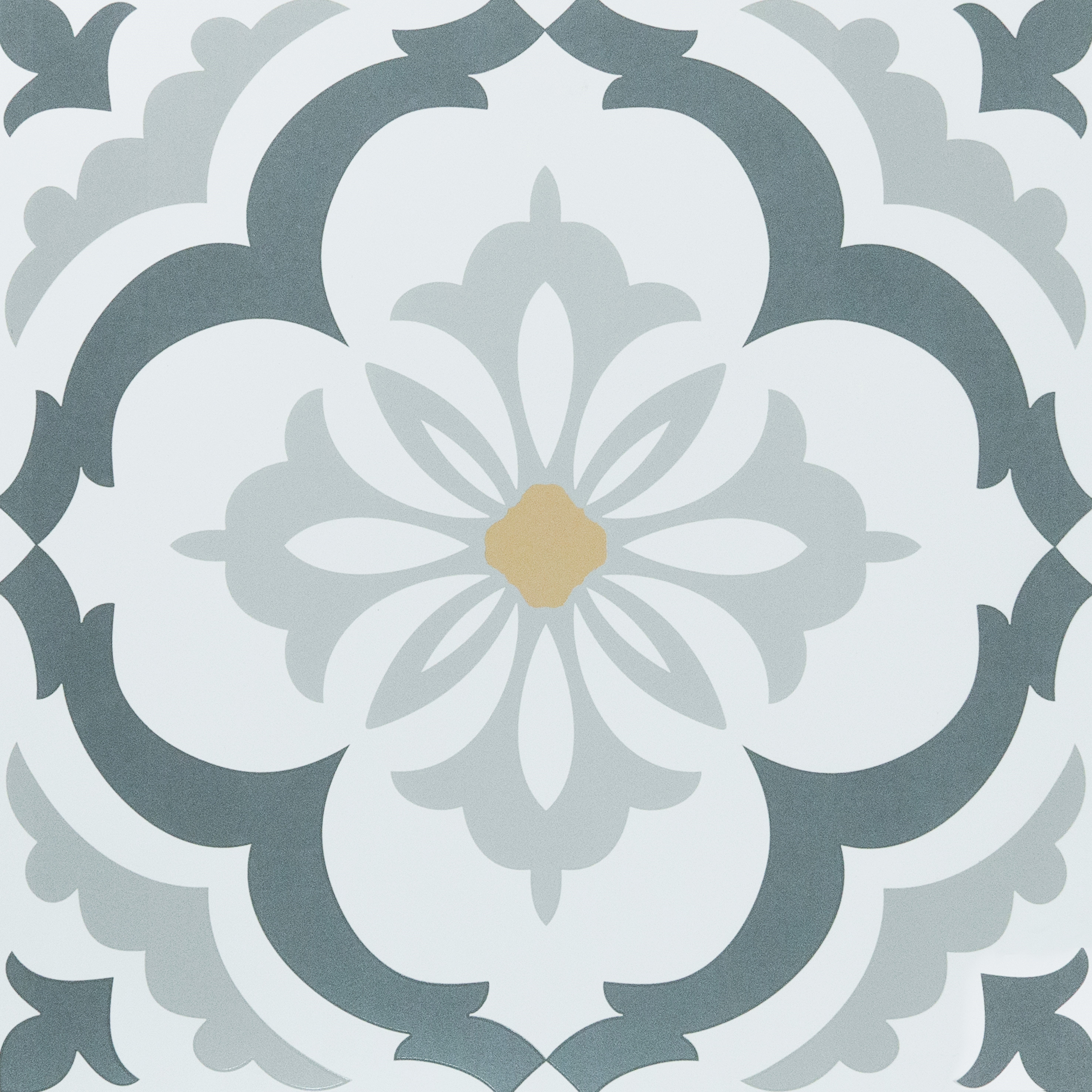 Moroccan Wall & Floor Tile TL 00912 Decor 14 2 ft x 2 ft Matte Finish Vitrified Tile - 9 mm | Please Expect a Slight Variation of Pattern | Suitable For Kitchen, Balcony, Dining Area