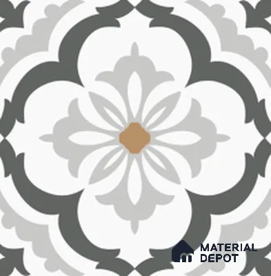 Moroccan Wall & Floor Tile TL 00912 Decor 14 2 ft x 2 ft Matte Finish Vitrified Tile - 9 mm | Please Expect a Slight Variation of Pattern | Suitable For Kitchen, Balcony, Dining Area